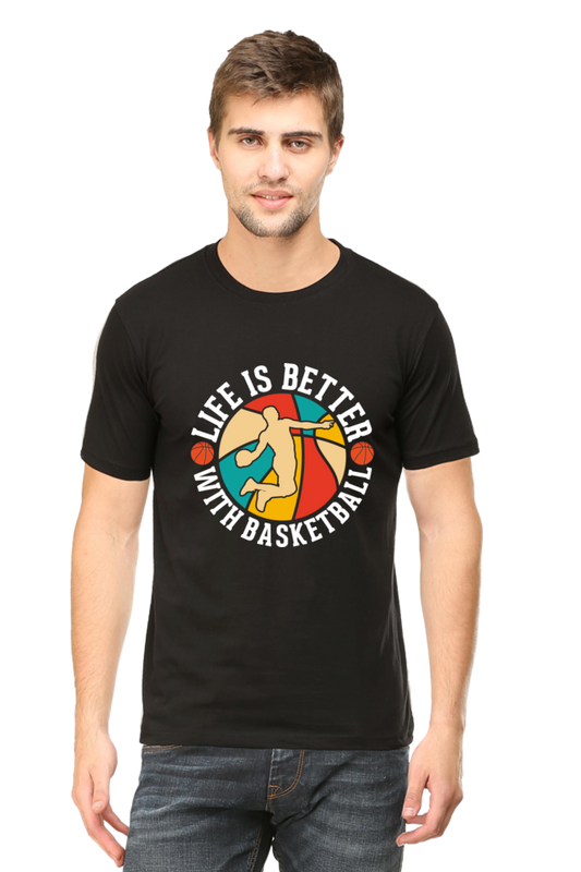 Life is better Mens Round Neck T-Shirt