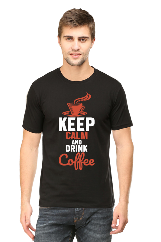 Keep Calm and drink Coffee - Men's round Neck t-Shirt