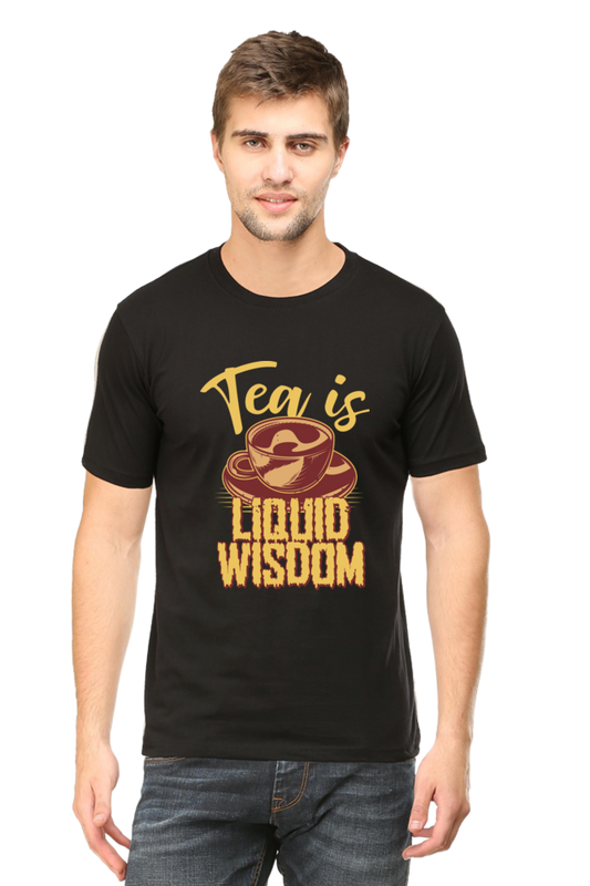 Tea is Liquid Wisdom Men's Round Neck T-Shirt