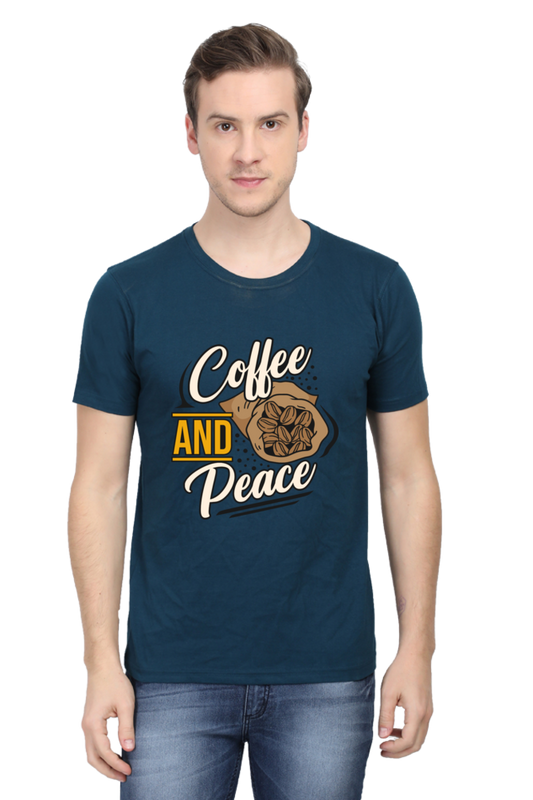 Coffee and Peace Men's Rund Neck T-Shirt