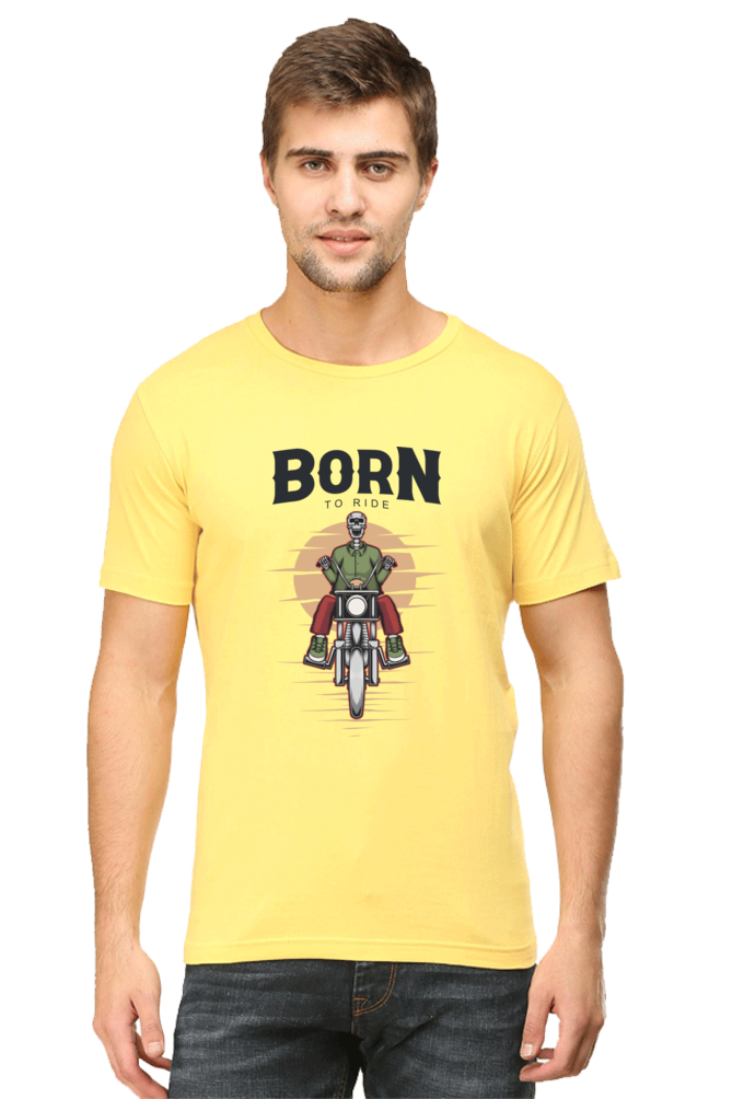 Born to Ride Light col Men's Round Neck T-Shirt