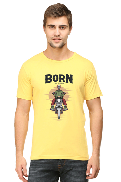 Born to Ride Light col Men's Round Neck T-Shirt