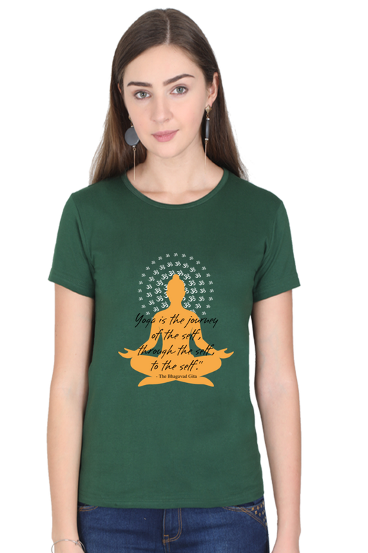 Women Yoga Round Neck T-Shirt