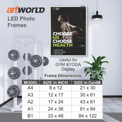Customizable Ultra Slim LED Photo Frame - Home Use