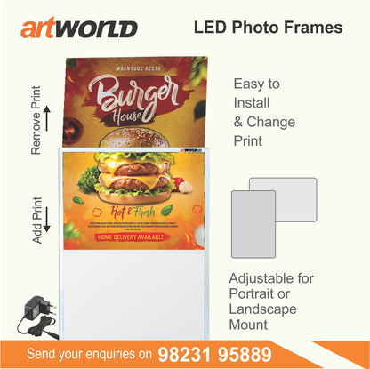 Customizable Ultra Slim LED Photo Frame - Home Use
